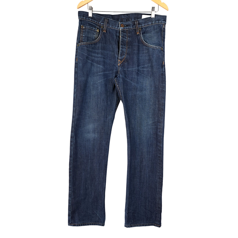 Rag & Bone RB11X Classic Straight Leg Jeans Mens Size 34x31 Button Fly Denim